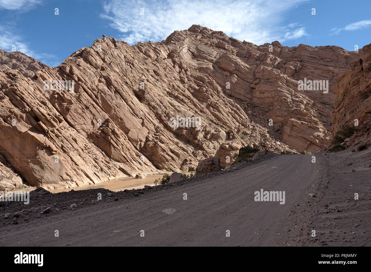 La vue le long de la route 76, dans la province de La Rioja, en Argentine. Banque D'Images