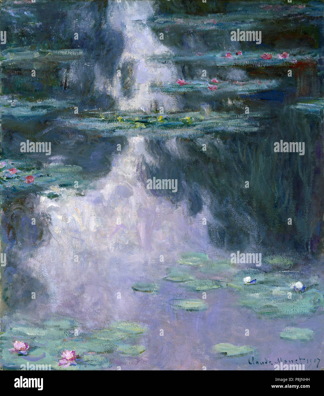 . 428 Monet Water Lilies 1907 Banque D'Images