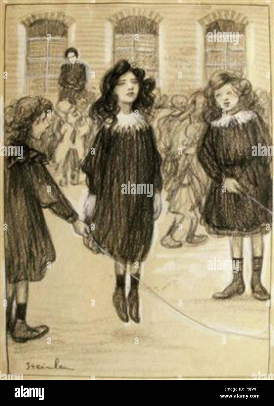 . 534 Steinlen - jumping-rope Banque D'Images