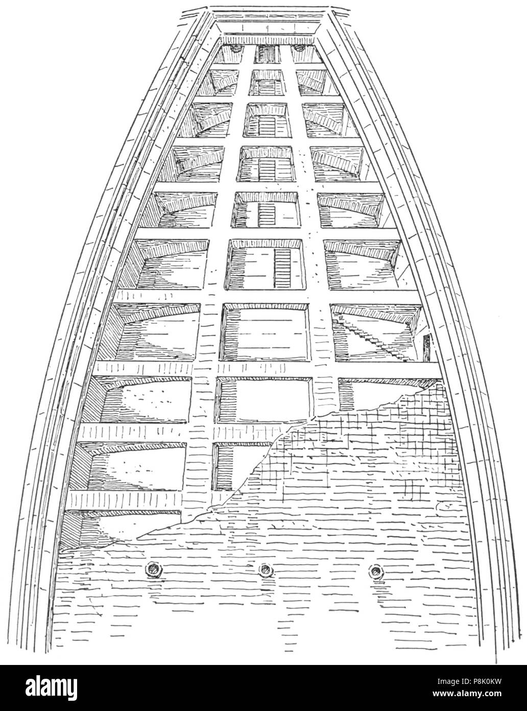 Système 548 du dôme, la cathédrale de Florence (le caractère de l'architecture de la Renaissance) Banque D'Images