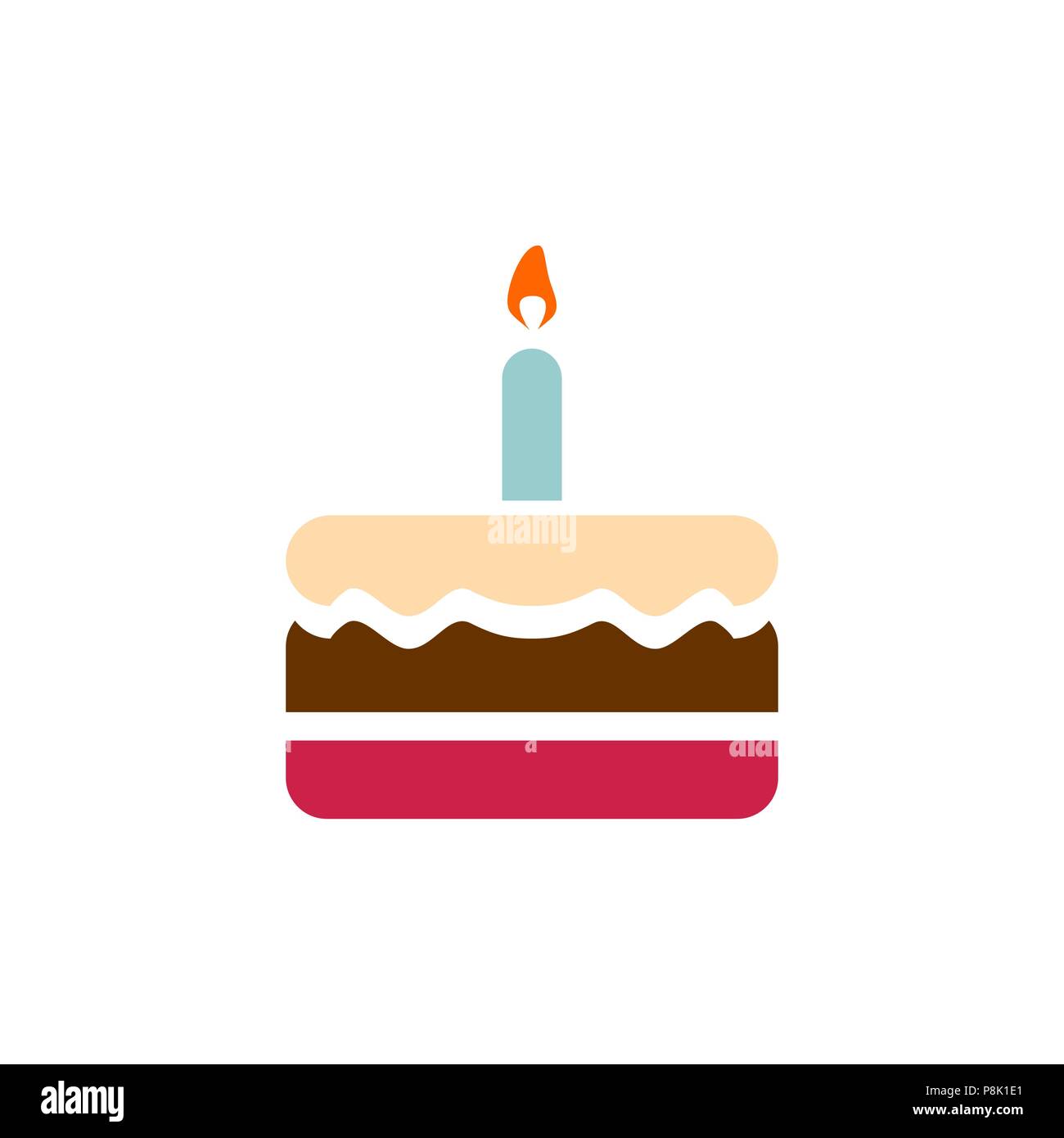Icone Gateau Style Plat Simple Illustration Libre De Droit Image Vectorielle Stock Alamy