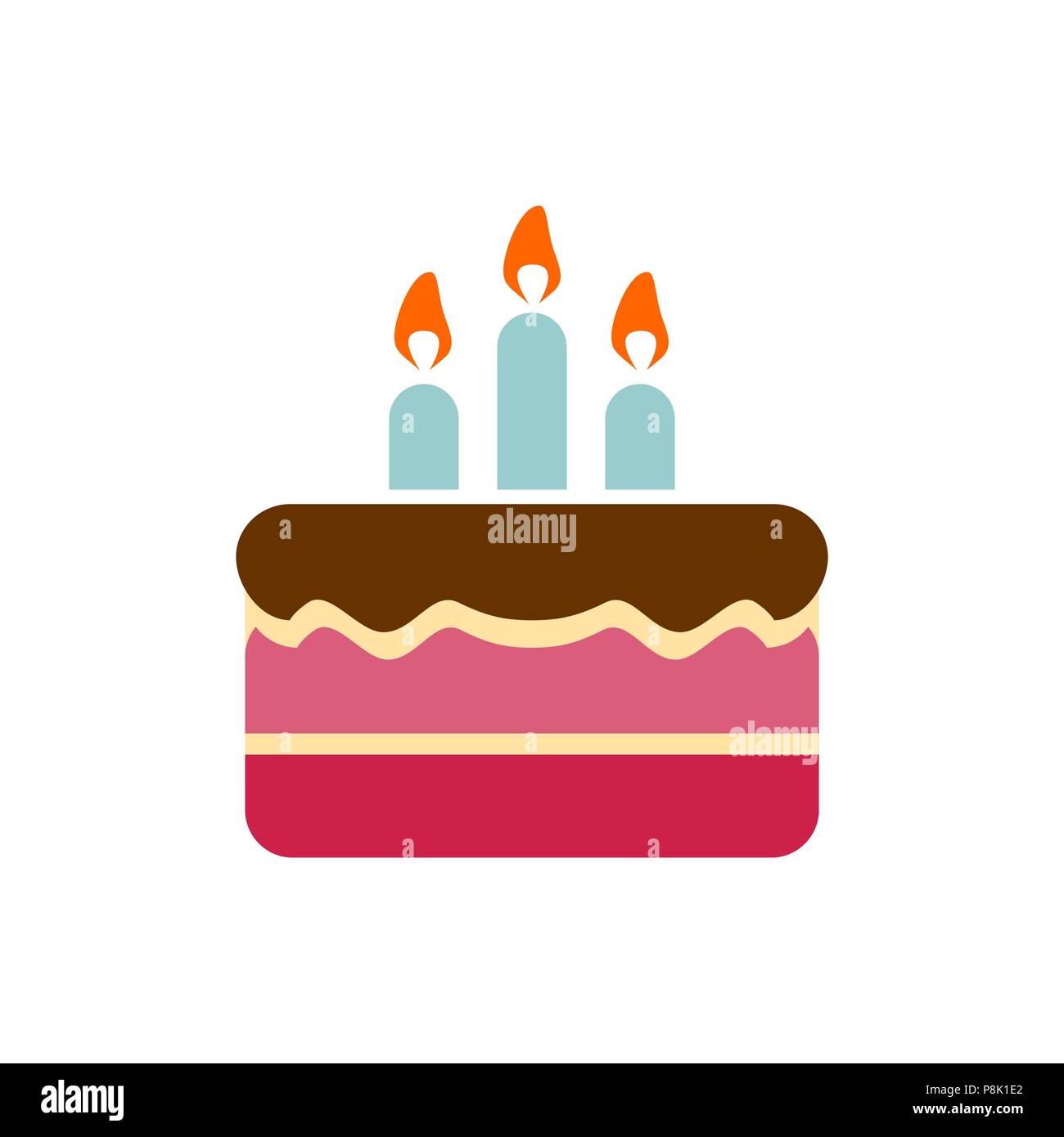 Icone Gateau Style Plat Simple Illustration Libre De Droit Image Vectorielle Stock Alamy