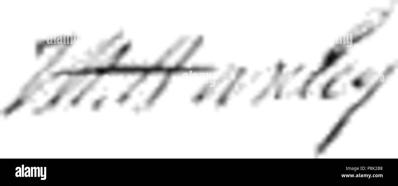 556 Thomas Henry Huxley Signature Banque D'Images