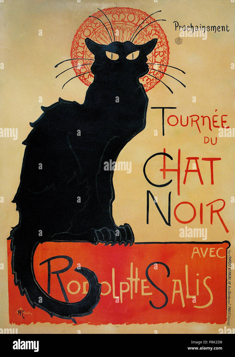 556 Théophile Alexandre Steinlen - Tournée du Chat Noir - Banque D'Images