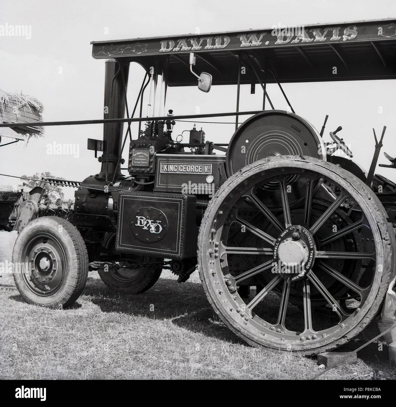 Années 1950, restauré agrictural moteur de traction. Bien que lourd et difficile à manœuvrer, ils ont révolutionné l'agriculture comme la seule option avant pour les travaux lourds et transport a été l'carthorse. Banque D'Images