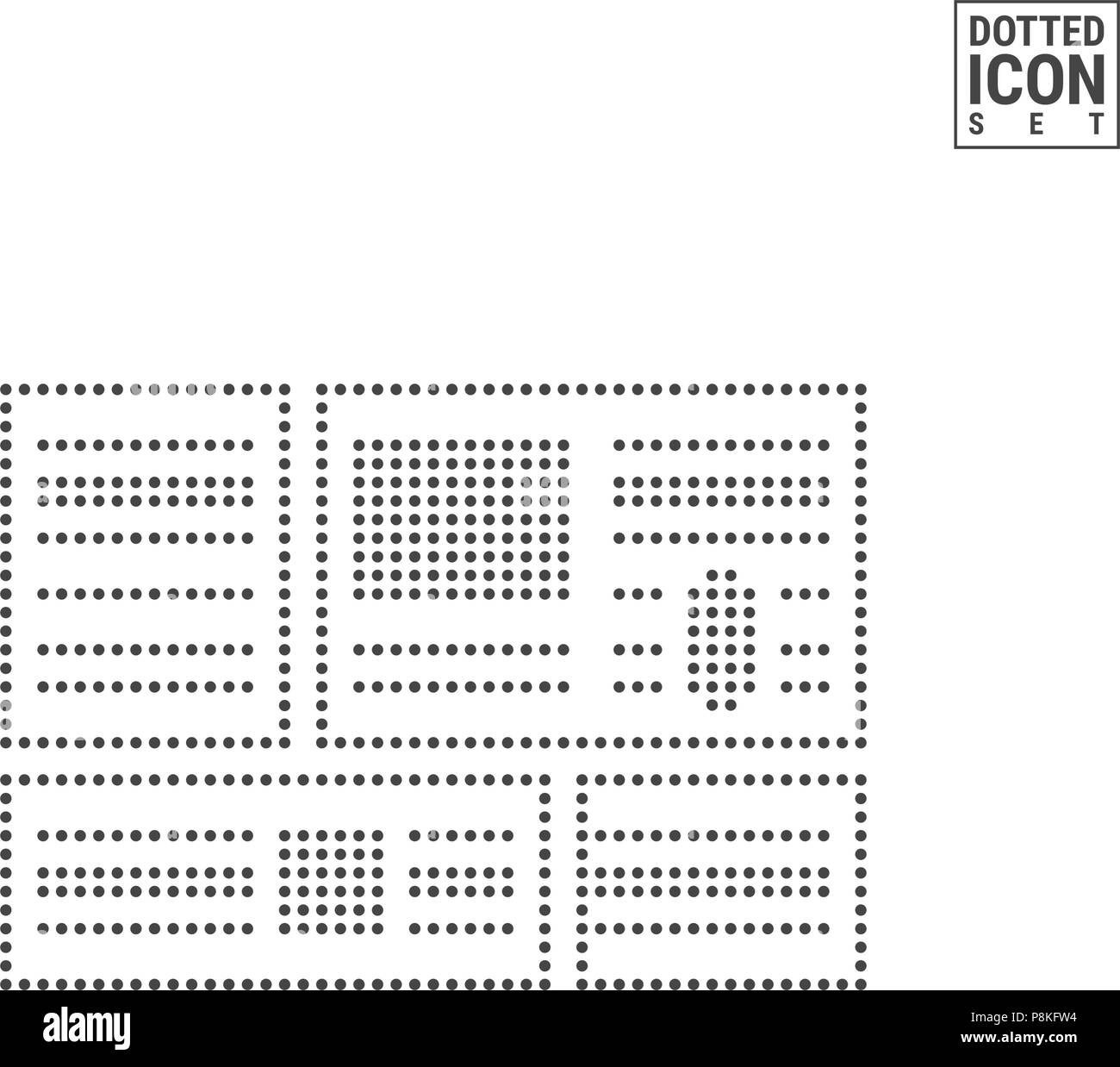 L'icône de configuration de point en kiosque. L'icône en pointillés en kiosque isolé sur fond blanc. Icône Vecteur de Kiosque Illustration de Vecteur