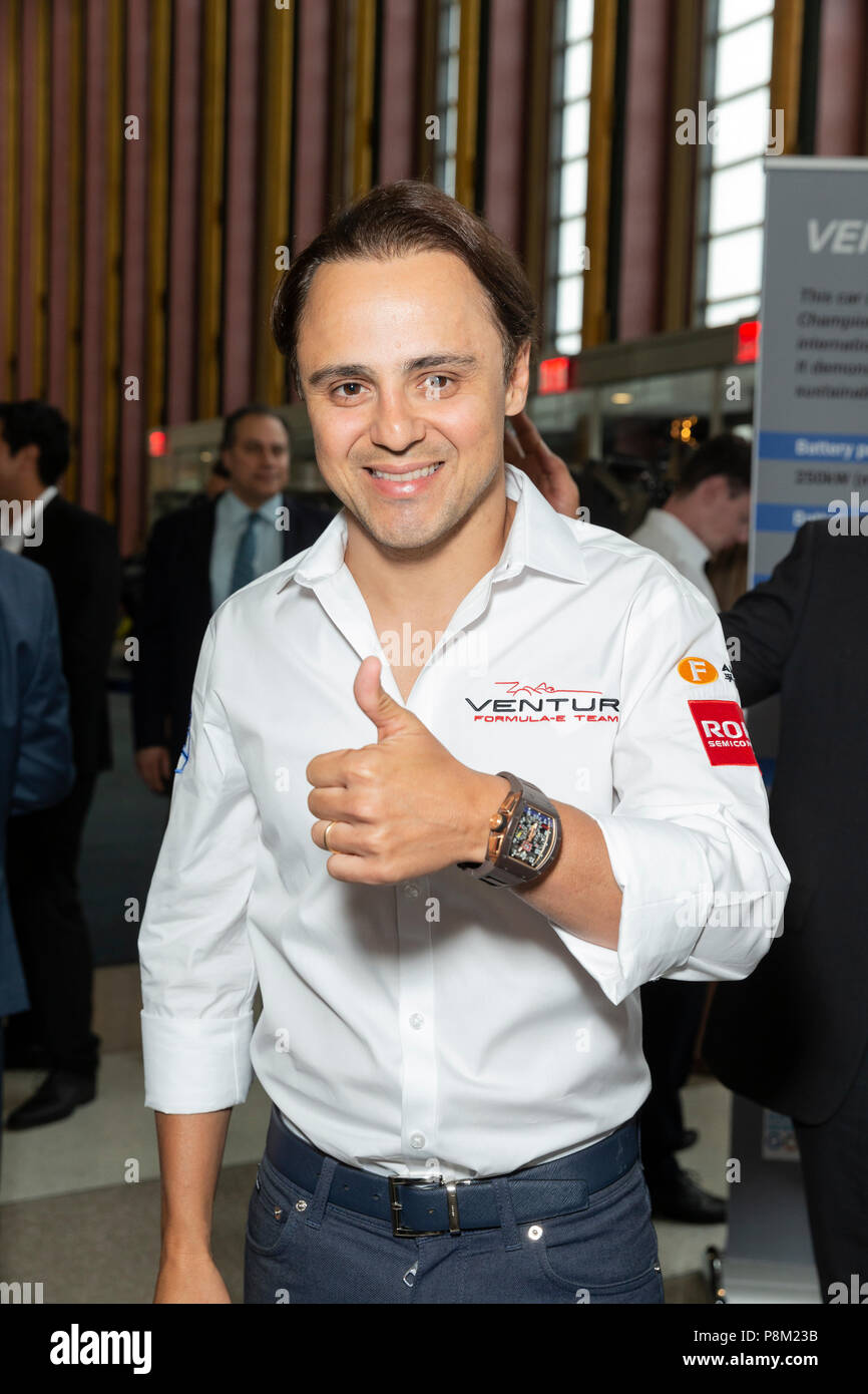 New York, NY - 12 juillet 2018 : pilote de Formule 1 Felipe Massa assiste à l'événement spécial pour le Forum sur le développement durable, organisé par Monaco Mission Permanente Crédit : lev radin/Alamy Live News Banque D'Images