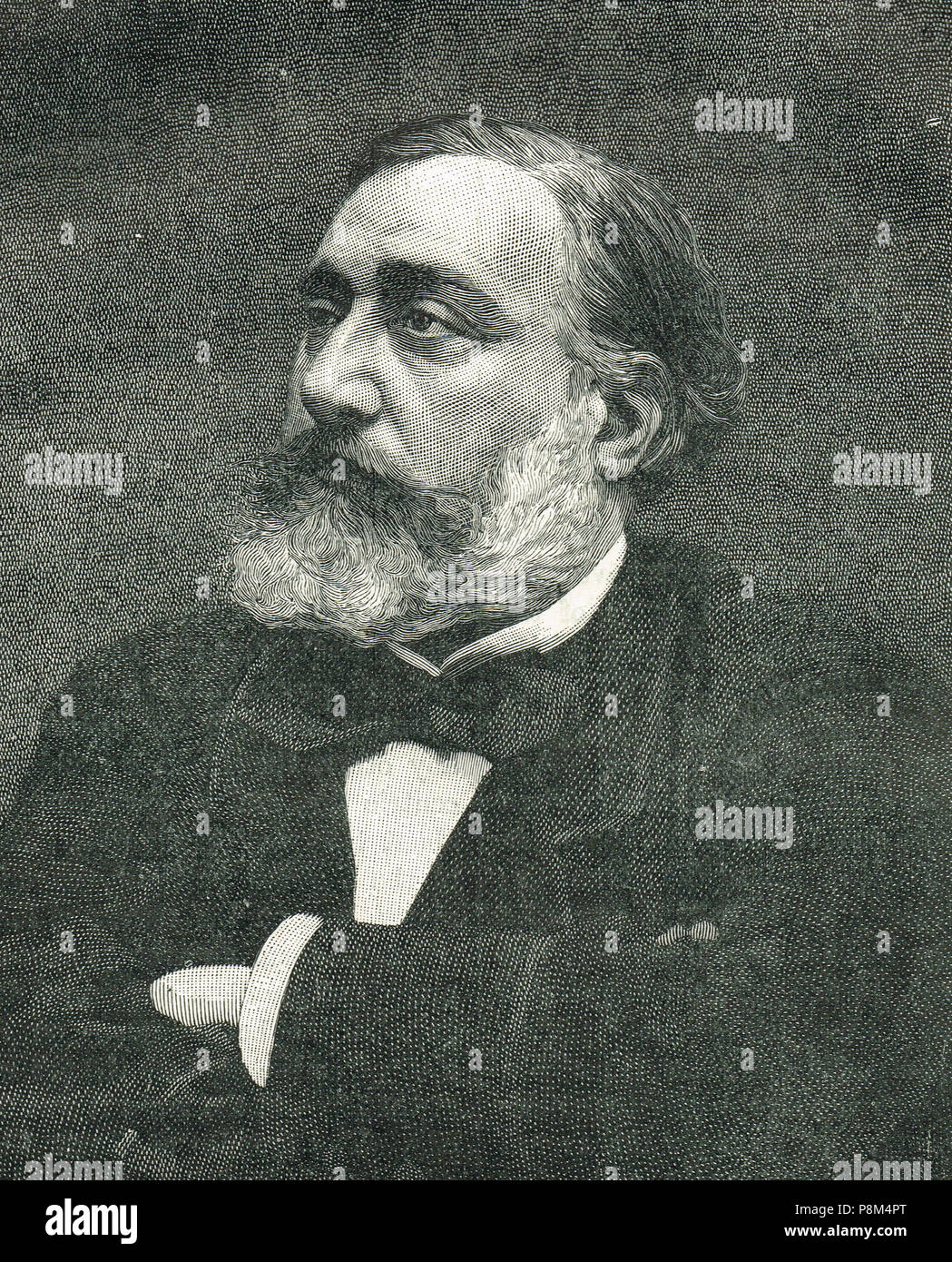 Léon Gambetta, homme d'État français qui a organisé la résistance pendant la guerre franco-prussienne. Circa 1870 Banque D'Images