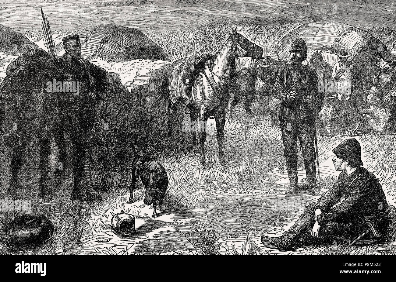 Napoléon, Prince Impérial, 1856 -1879, également connu sous le nom de Louis-Napoléon Bonaparte dans l'Anglo-Zulu War, de la bataille sur terre et mer, par James Gr Banque D'Images