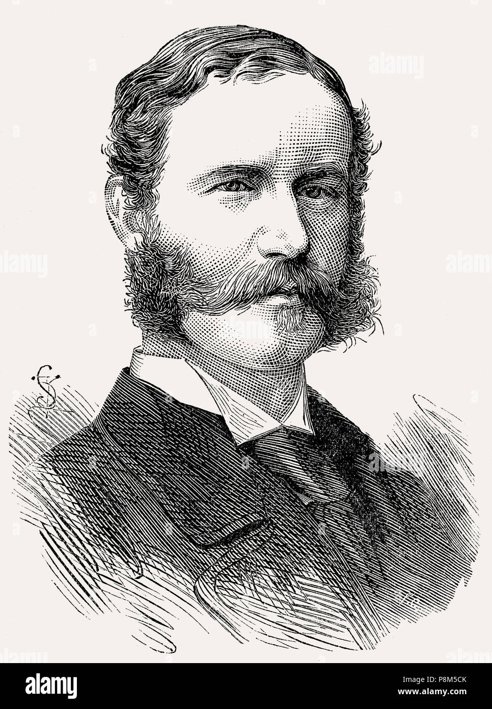 Lt colonel Philip Robert d'Anstruther, un officier de l'armée britannique, tué à la bataille de Bronkhorstspruit, réunion le 20 décembre 1880, de la Battl Banque D'Images