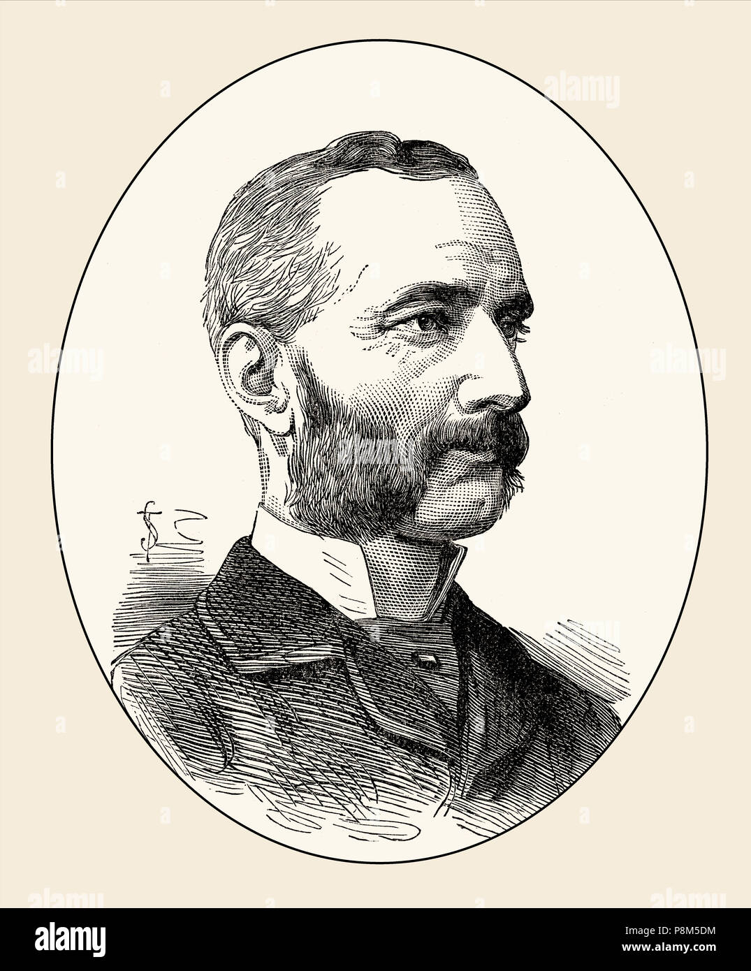 Le Colonel Deane, un officier de l'armée britannique, tué à la bataille de Laing's Nek le 28 janvier 1881, Première Guerre des Boers, de la bataille sur terre et mer, Banque D'Images