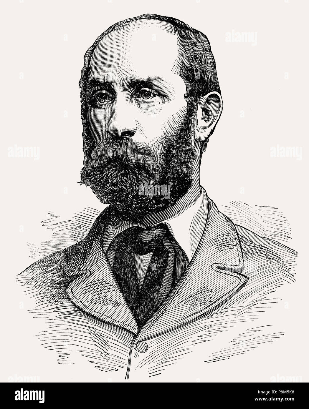 Le Major-général Sir George Pomeroy Colley, 1835-1881, un officier de l'armée britannique, Gouverneur et Commandant en chef du Natal, en Afrique de l'Est, à partir de la Colo. Banque D'Images