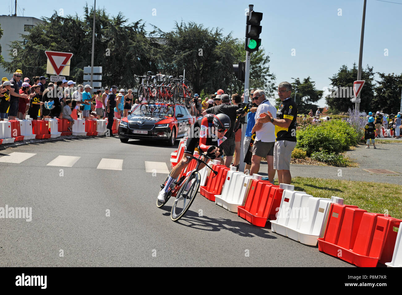 Tour de France 2018 essais temps Banque D'Images