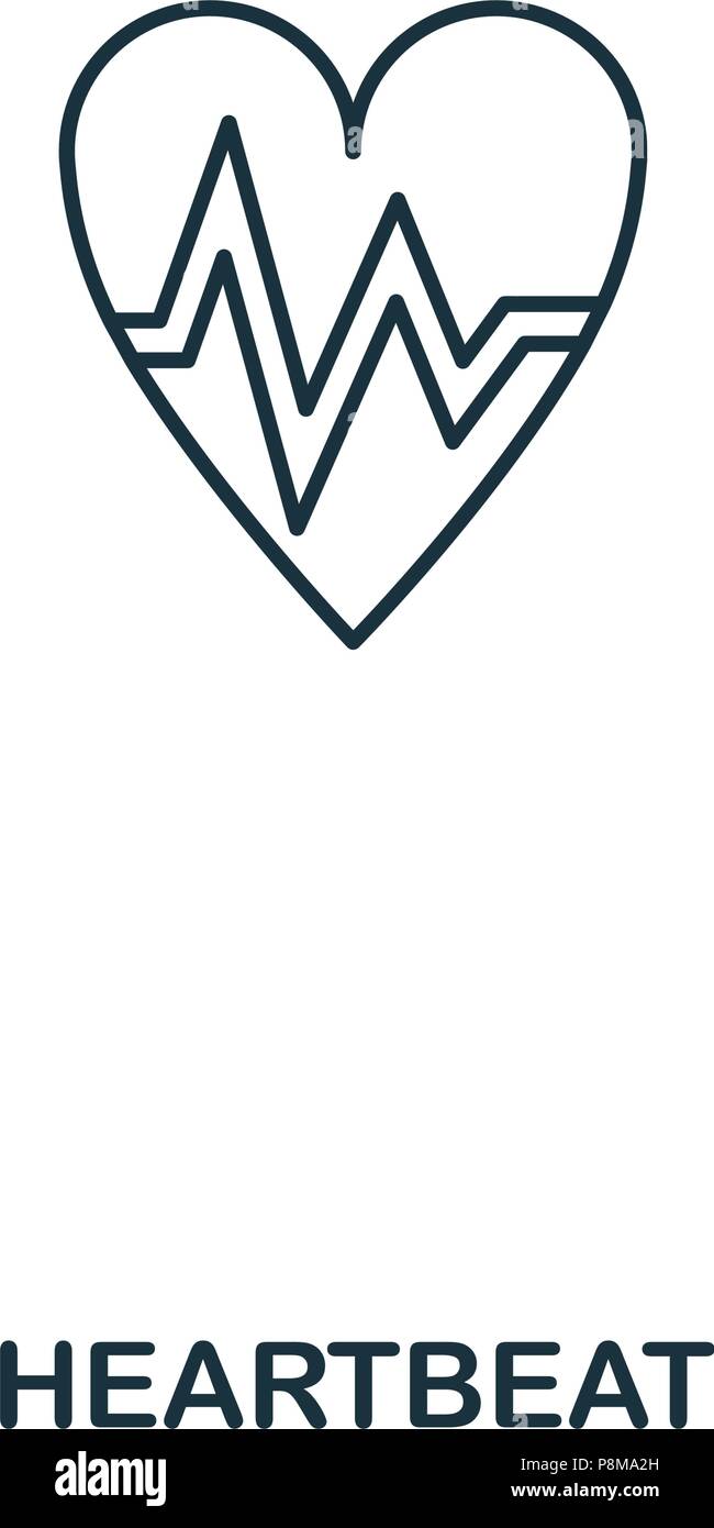 L'icône de pulsation. L'icône de style du contour design. L'ASSURANCE-CHÔMAGE. Illustration de l'icône de pulsation. Les pictogrammes isolé sur blanc. Prêt à utiliser dans la conception de sites web, applications, logiciels Illustration de Vecteur