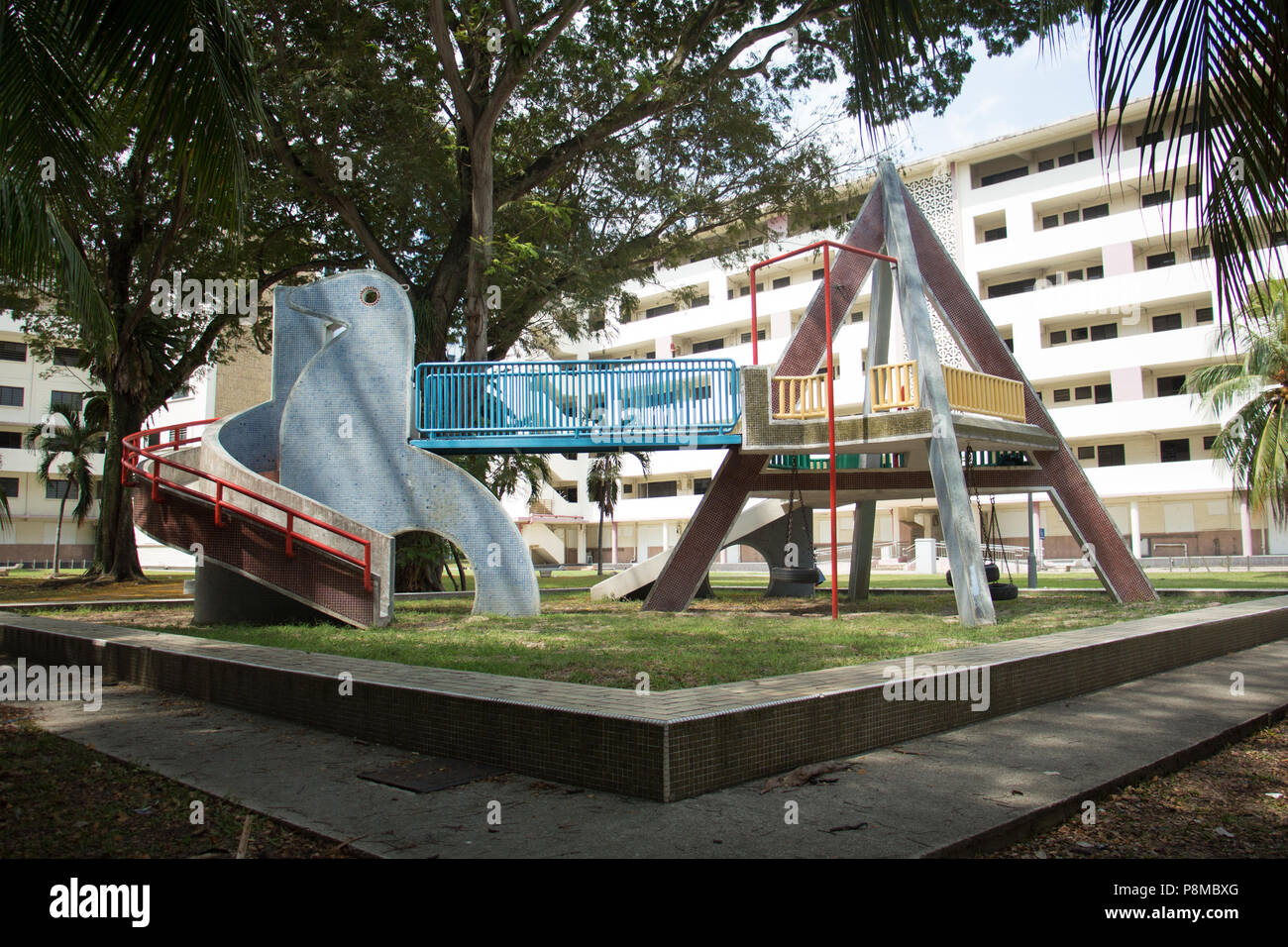 Colombe Aire de jeux au Dakota du Nord, Singapour Banque D'Images