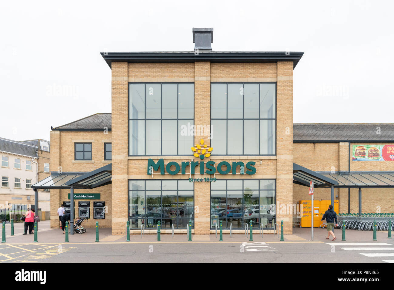 Morrison du supermarché dans le nouveau village de Cambourne, South Cambridgeshire, España Banque D'Images