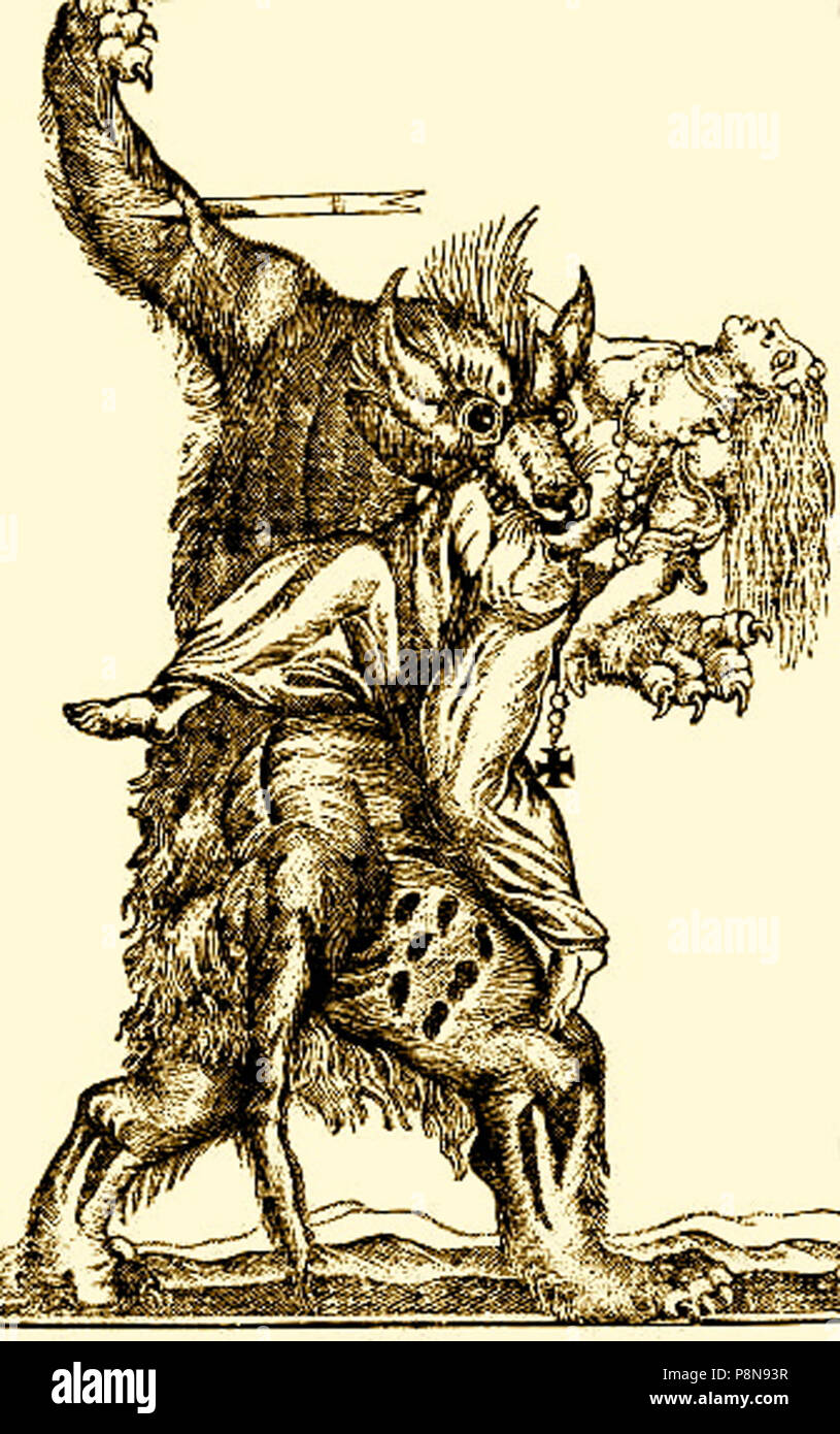 Loup-garou illustration médiévale Photo Stock - Alamy