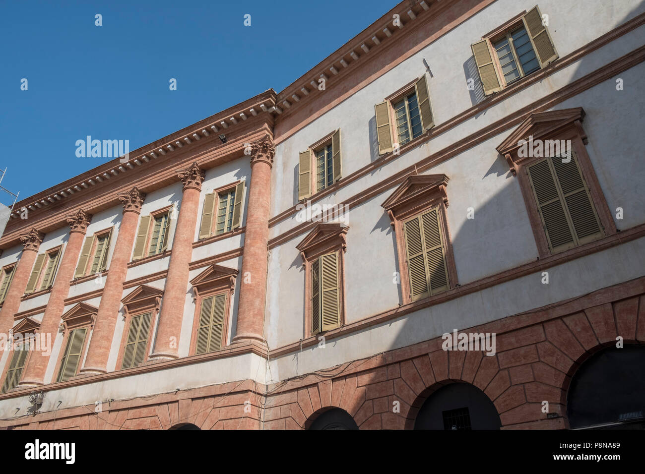 Bâtiment historique de Foligno, Pérouse, Ombrie, Italie : Palazzo Trinci Banque D'Images
