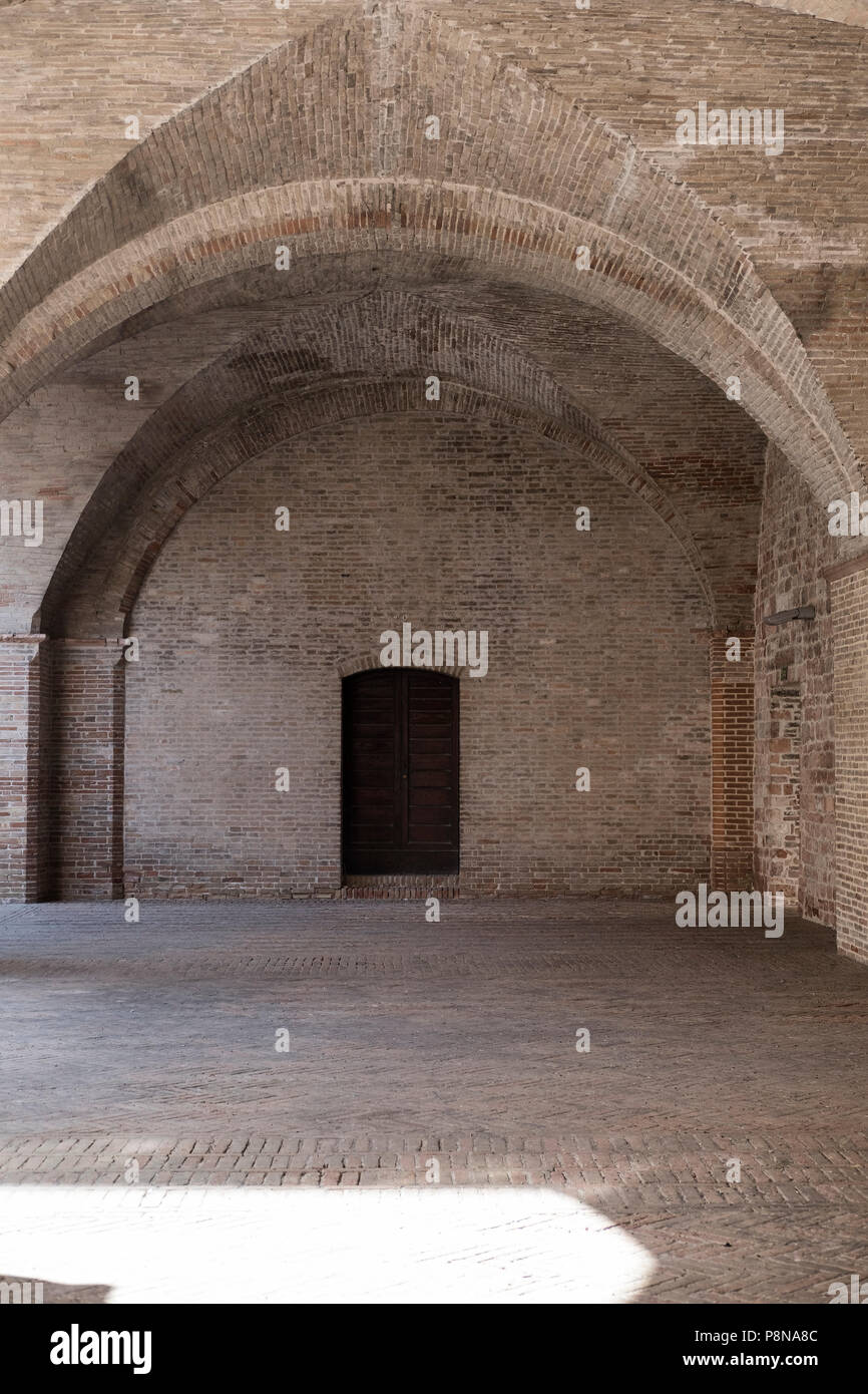 Bâtiment historique de Foligno, Pérouse, Ombrie, Italie : Palazzo Trinci Banque D'Images