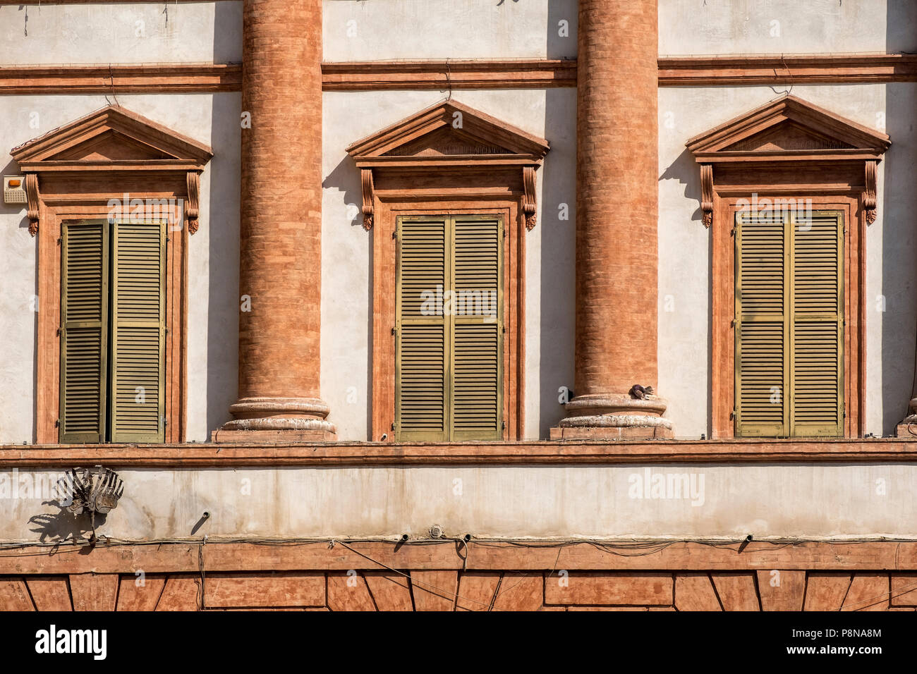 Bâtiment historique de Foligno, Pérouse, Ombrie, Italie : Palazzo Trinci Banque D'Images