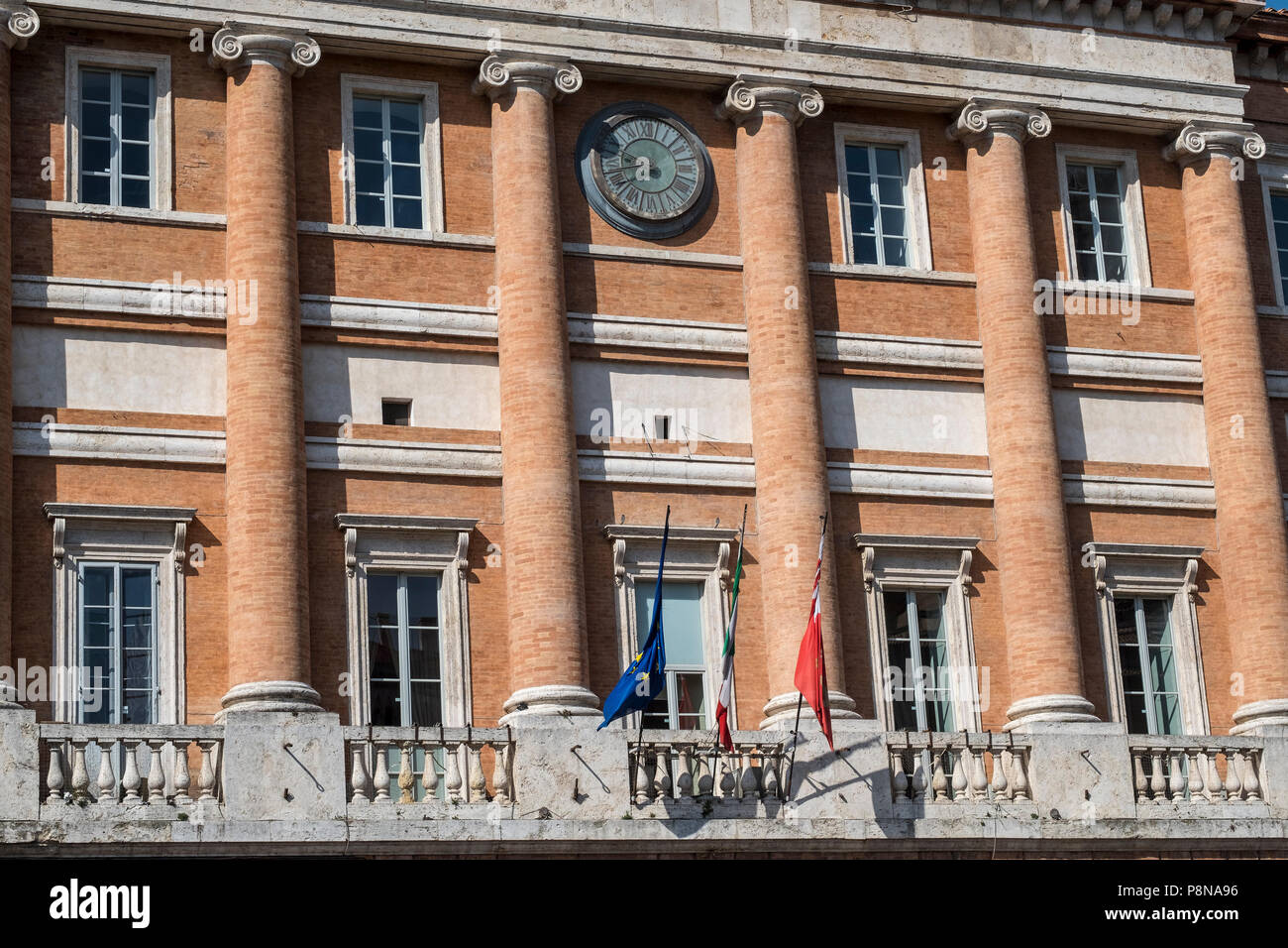 Bâtiment historique de Foligno, Pérouse, Ombrie, Italie : Palazzo Trinci Banque D'Images