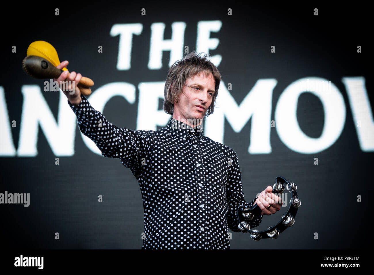 Stupinigi, Italie. 11 juillet, 2018. La British rock/blues band appelé le mouvement de tempérance en live sur la scène du Festival Parc Stupinigi Sonic 2018. Credit : Alessandro Bosio/Pacific Press/Alamy Live News Banque D'Images