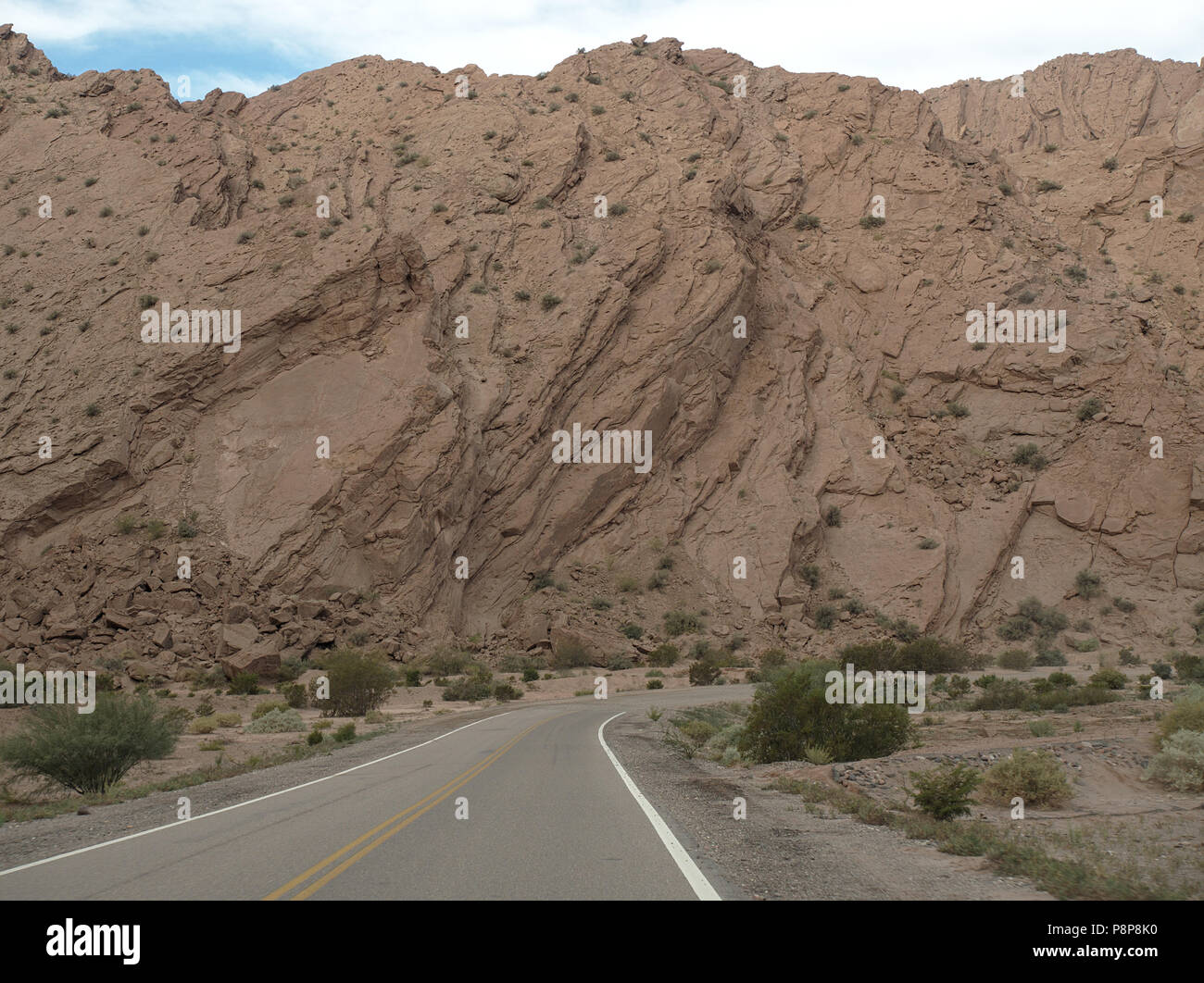 La vue le long de la route 76, dans la province de La Rioja, en Argentine. Banque D'Images