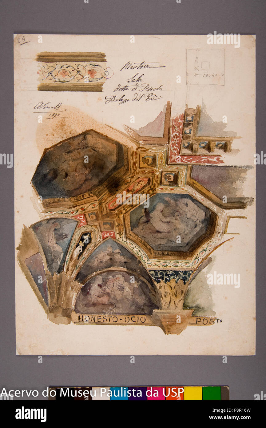 520 Sercelli, Oreste - Mantova Sala Detta Di Pietra Palazzo Del Sè Banque D'Images