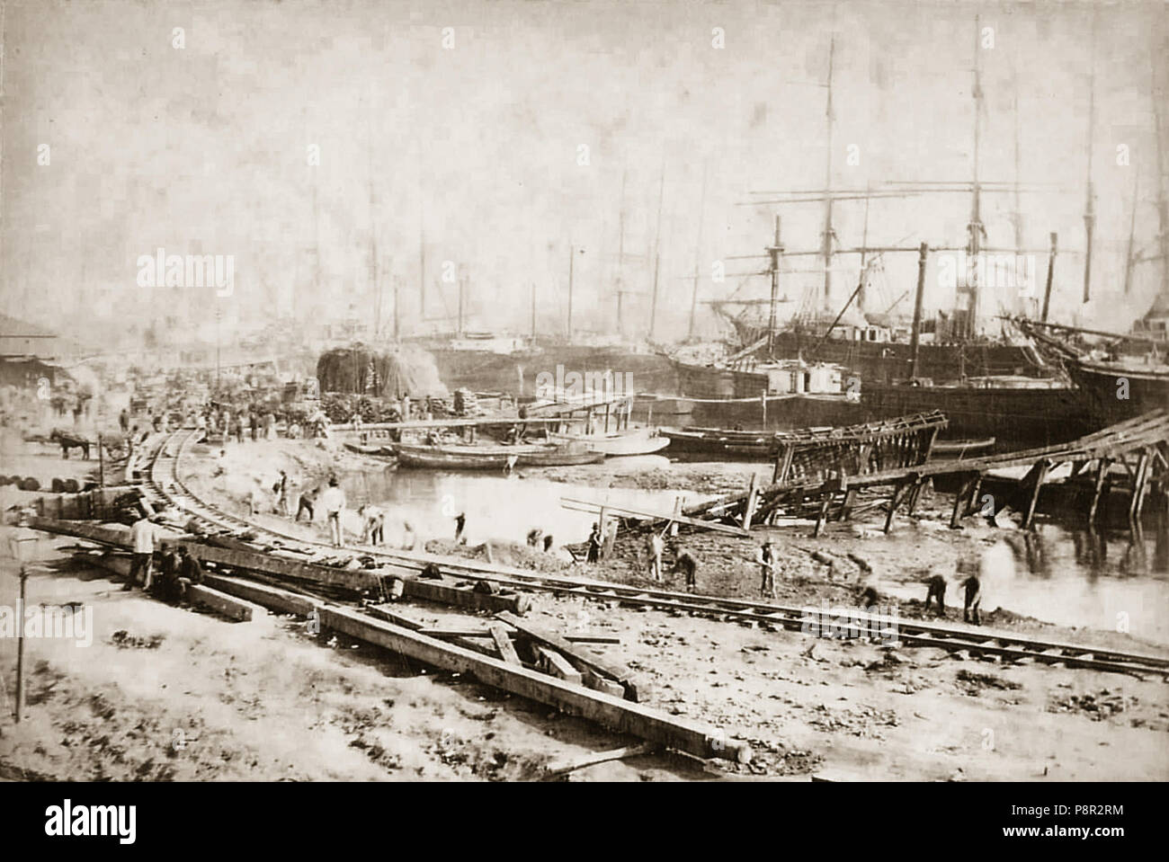 . 468 Porto de Santos, 1870 Banque D'Images