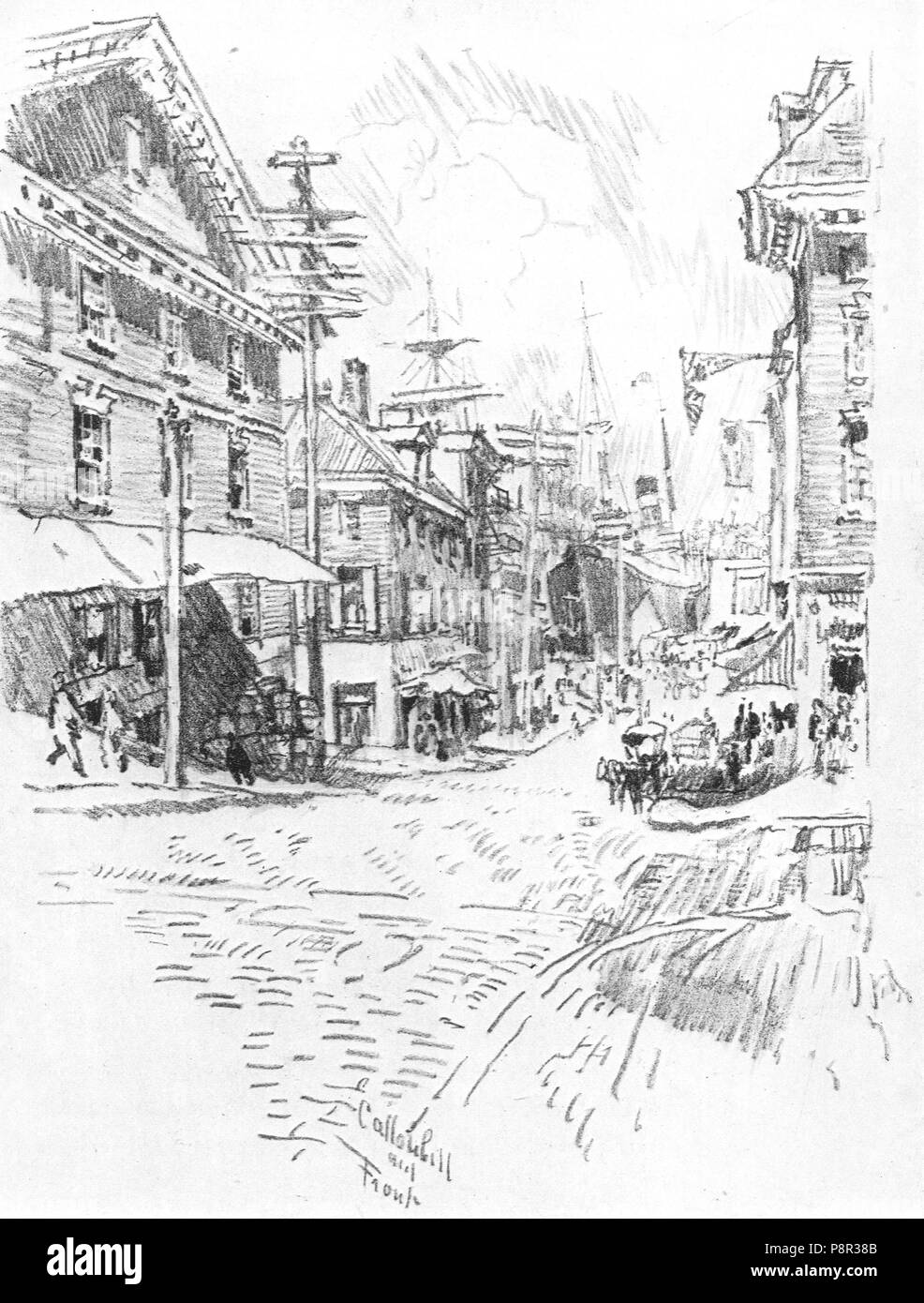 . 444 Notre Philadelphia (Pennell, 1914) p321 Banque D'Images