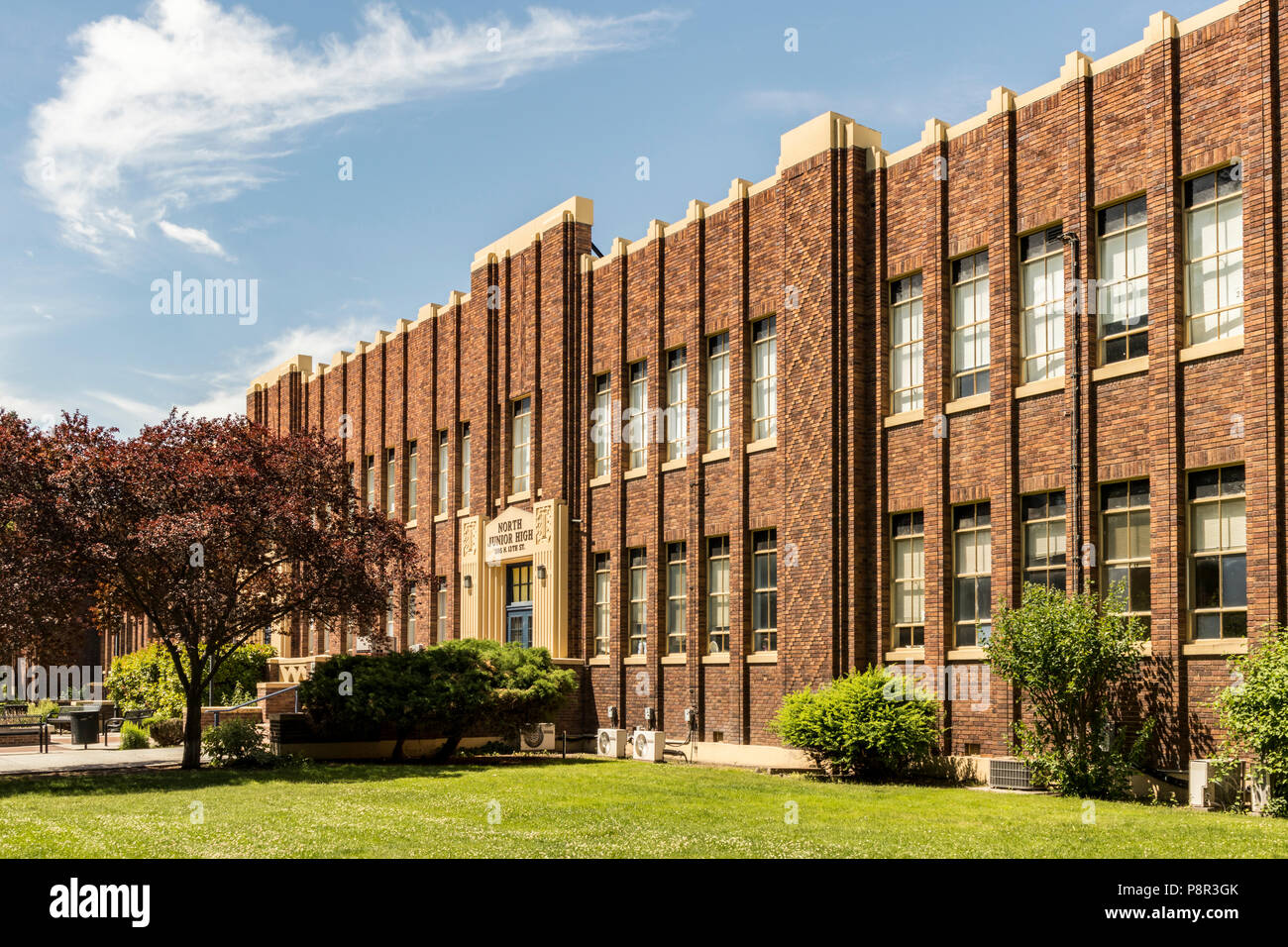 Boise, Idaho, USA - 6 juin 2018 : Nord Junior High School sur N 13e st au centre-ville de Boise, ID. Banque D'Images