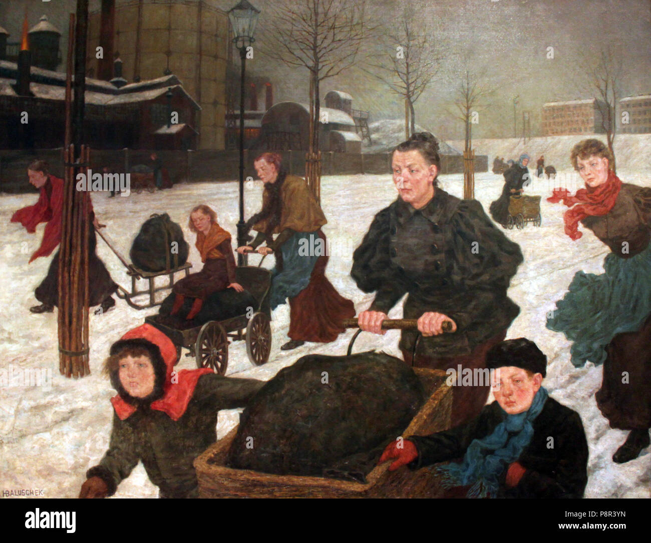 . 50 1901 anagoria Kohlenfuhren Baluschek Banque D'Images