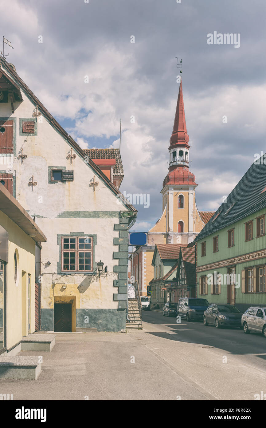 Vieille ville de Parnu Pernau , une station estivale populaire ville en Estonie Banque D'Images