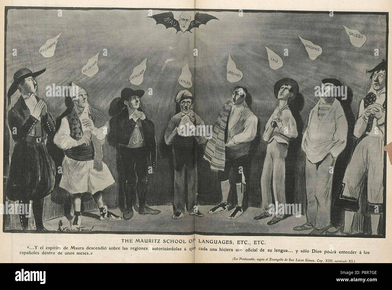 553 L'École des langues, Mauritz etc, etc, de Xaudaró Banque D'Images