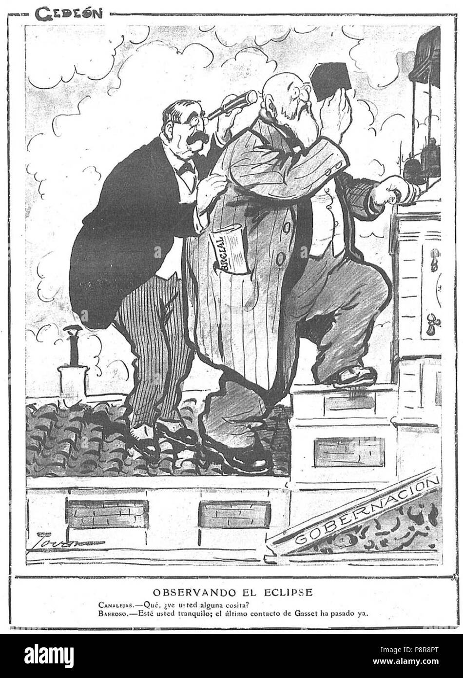 . 440 Observando el eclipse, de Tovar Banque D'Images