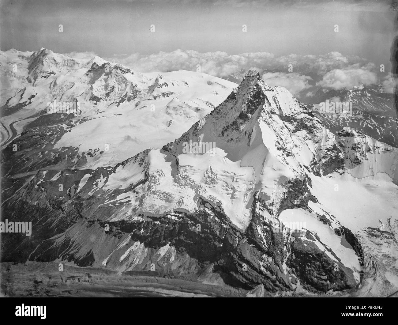 . 78 CH-NB - Matterhorn - Eduard Spelterini - EAD-WEHR-32053-B Banque D'Images