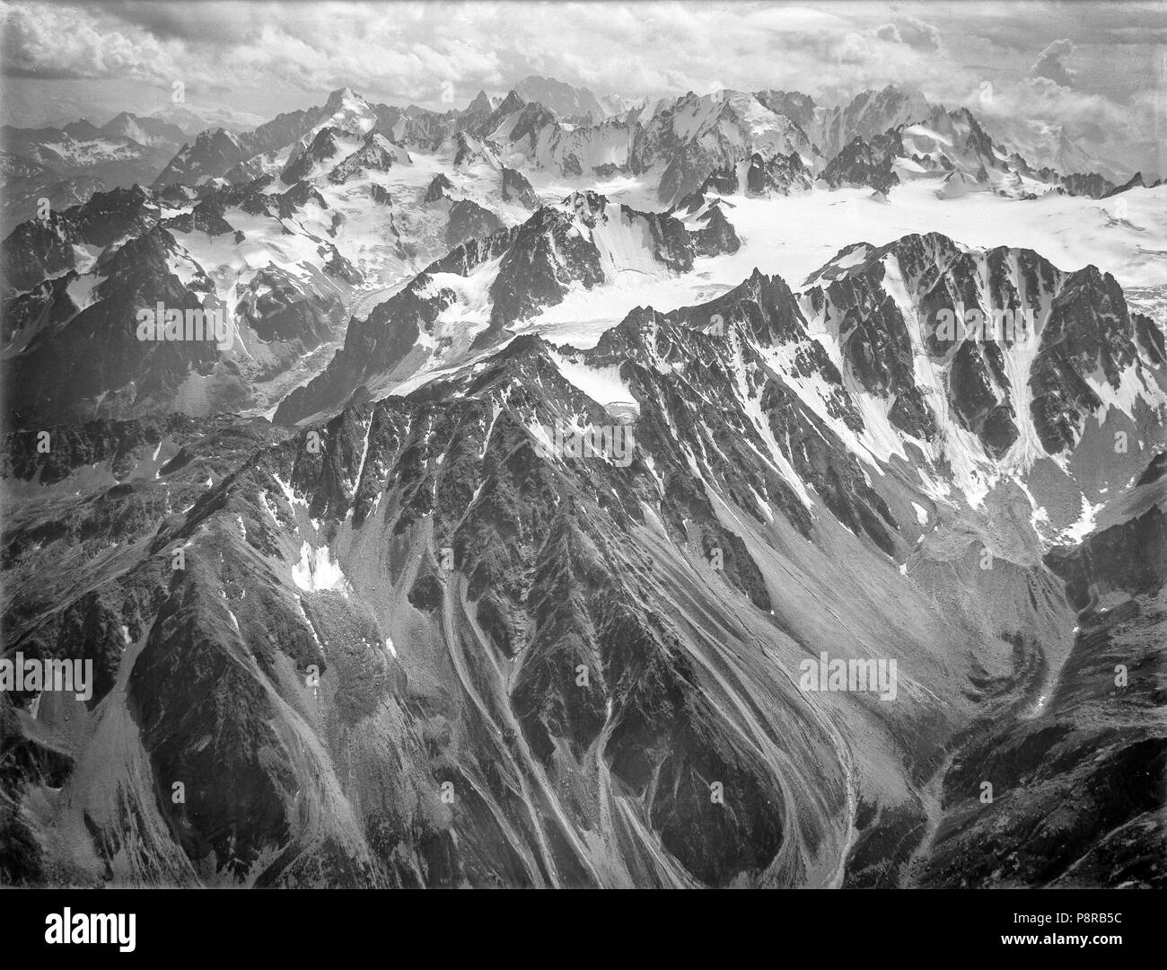 . 78 CH-NB - Monteblanc-Gebiet - Eduard Spelterini - EAD-WEHR-32059-B Banque D'Images