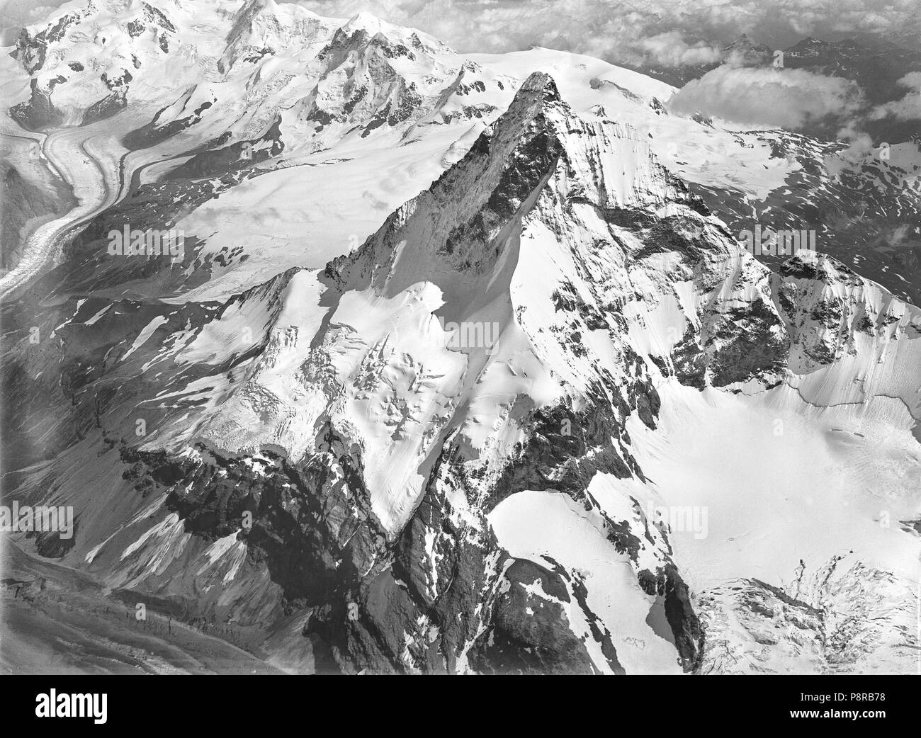 . 78 CH-NB - Matterhorn - Eduard Spelterini - EAD-WEHR-32004-A Banque D'Images