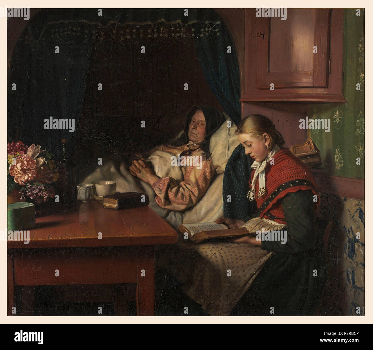 . 417 Michael Ancher - par les grands-mères de malade - Banque D'Images