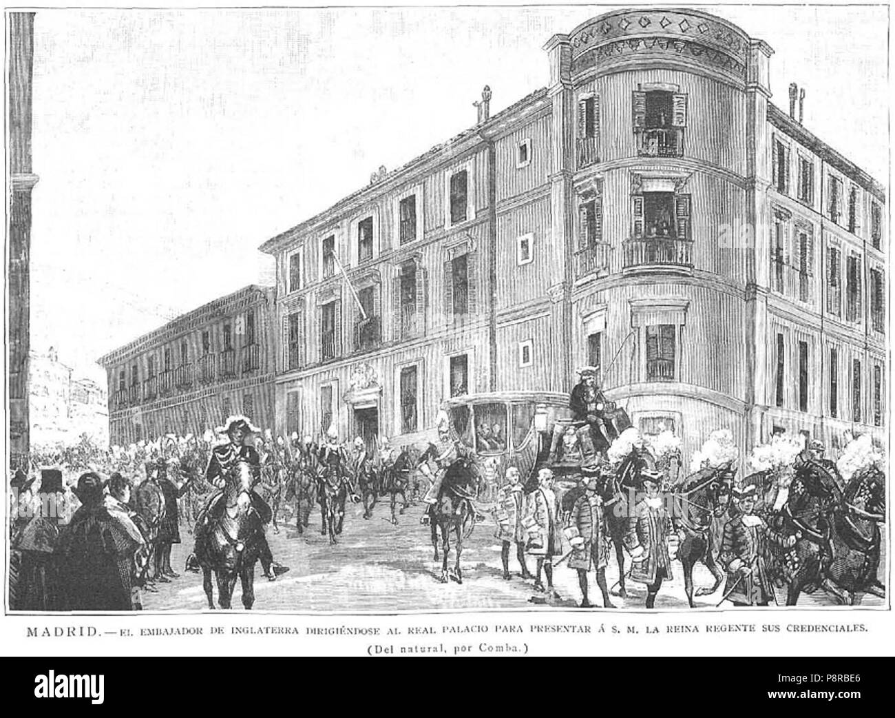 . 274 Embajador de Inglaterra yendo hacia el Palacio Real, Madrid Banque D'Images