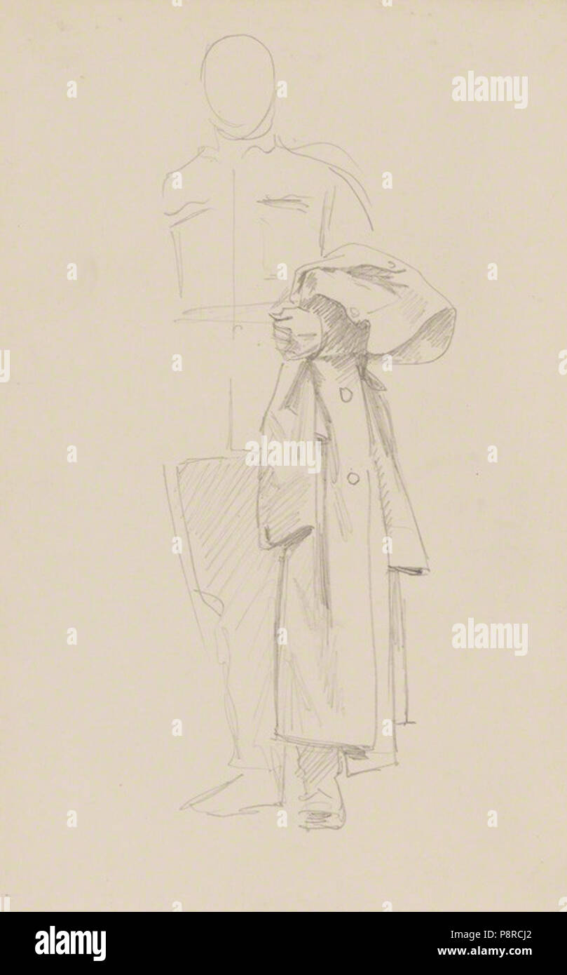 Par John Singer Sargent, crayon, vers 1922 329 Henry Seymour Rawlinson, 1er baron Rawlinson de trente (étude2) Banque D'Images