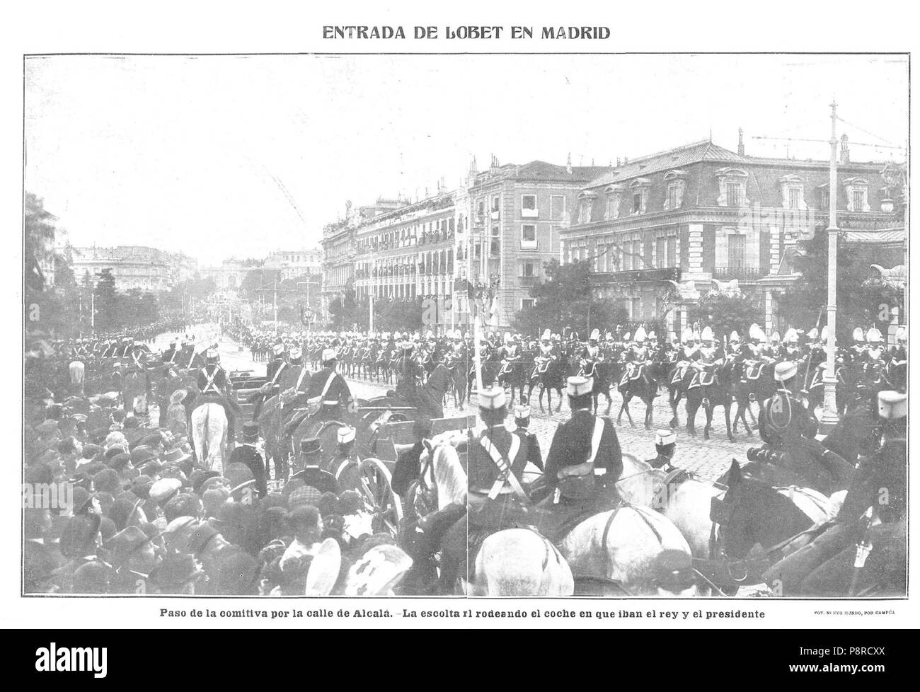 275 entrada de Loubet en Madrid, de Campúa, Nuevo Mundo, 26-10-1905 Banque D'Images
