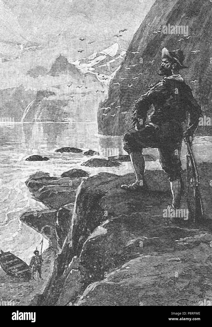 . 4 'Le Phare à la fin du Monde' par George Roux 14 Banque D'Images