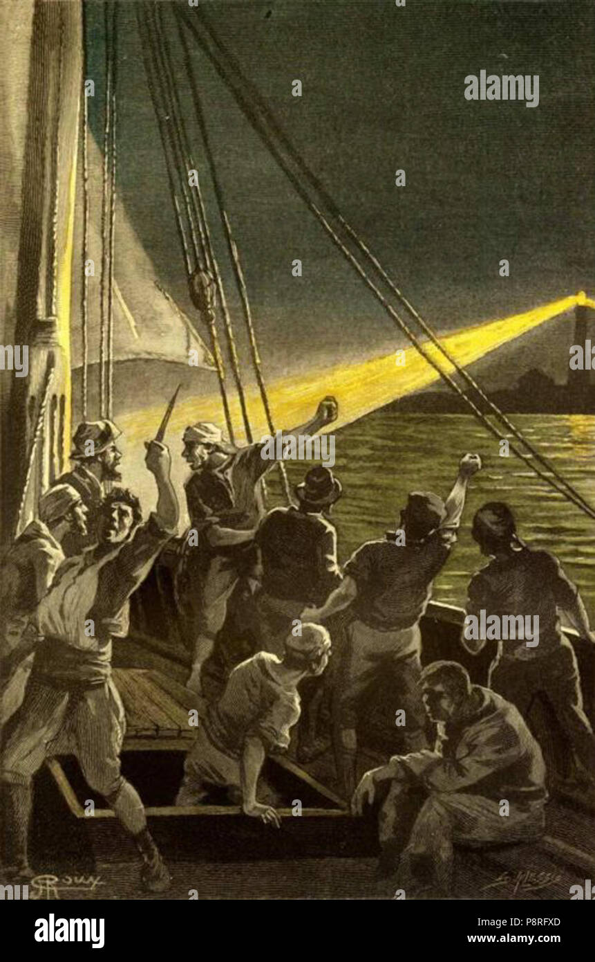 . 5 'Le Phare à la fin du Monde' par George Roux 30 Banque D'Images