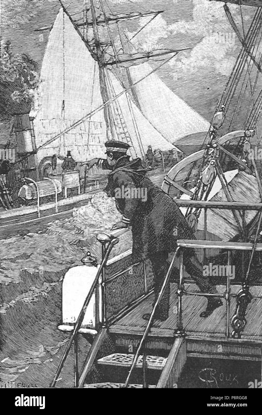 . 6 'l'épave du Cynthia' par George Roux 18 Banque D'Images