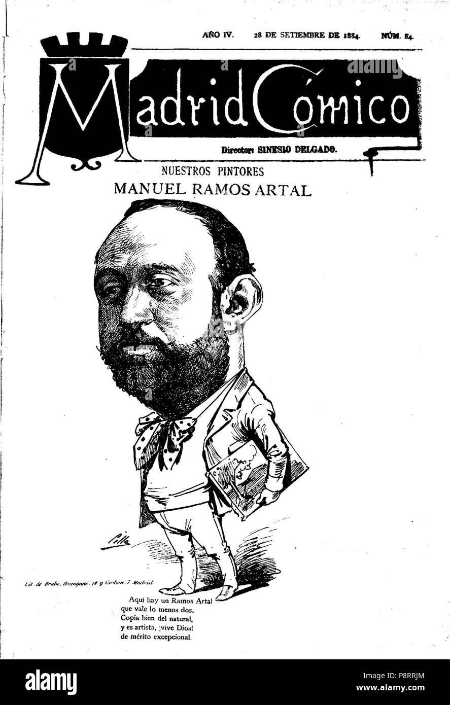 407 Madrid, Cómico de Cilla, 28-09-1884 Banque D'Images