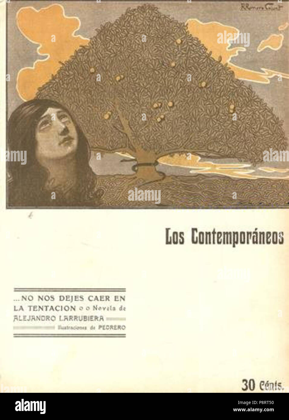 15 1909-04-16, Los Contemporáneos, pas nos dejes caer en la tentación, Alejandro de Larrubiera, Romero Calvet Banque D'Images