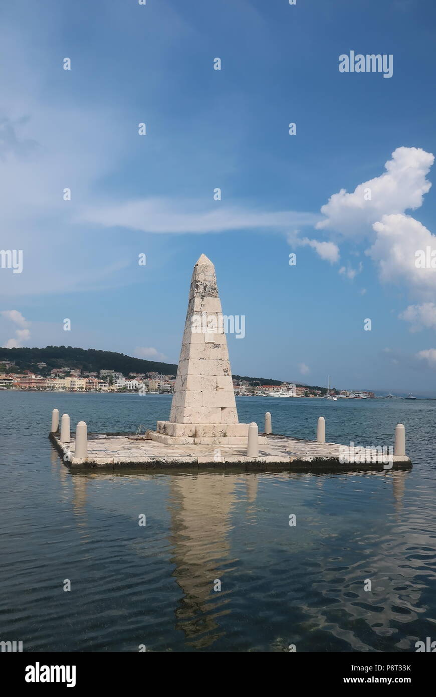 Obélisque d'Argostoli Céphalonie, Grèce sur Banque D'Images