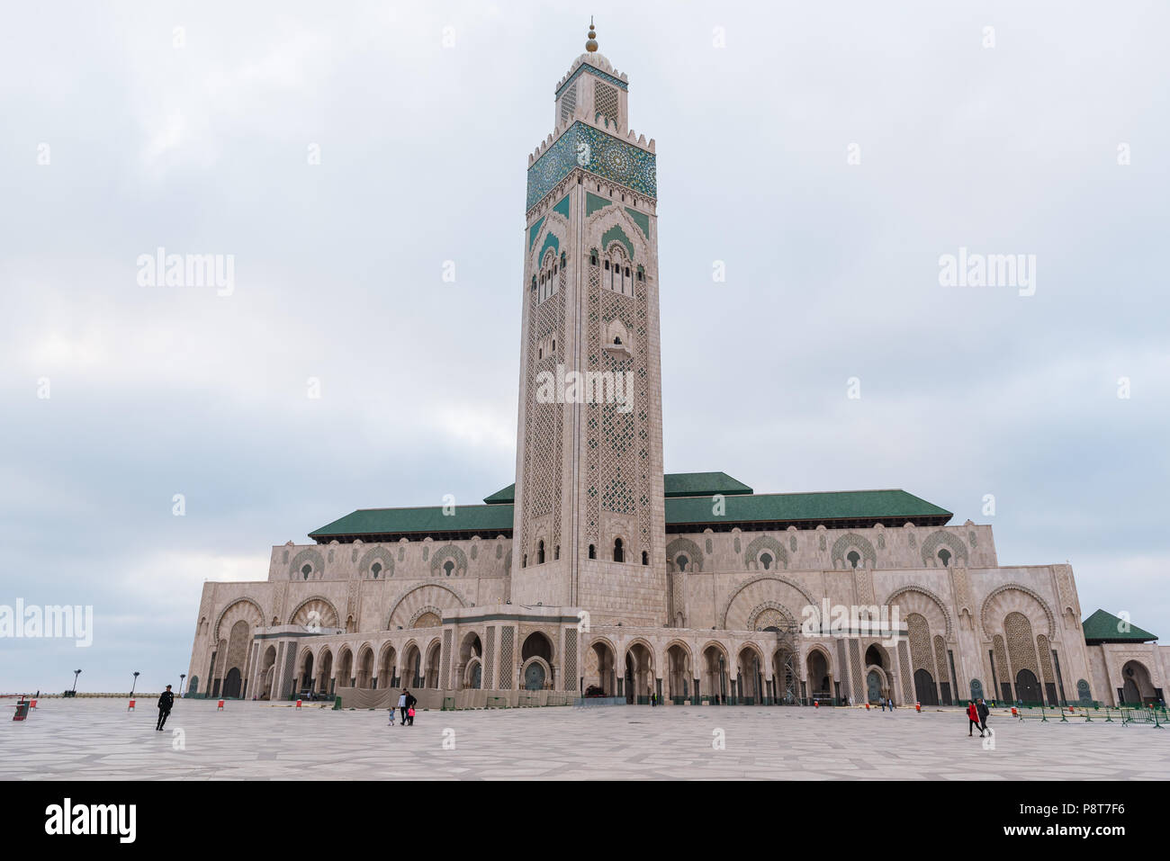 Mosquée Hassan II à Casablanca, Maroc sur la côte Atlantique du Nord Banque D'Images