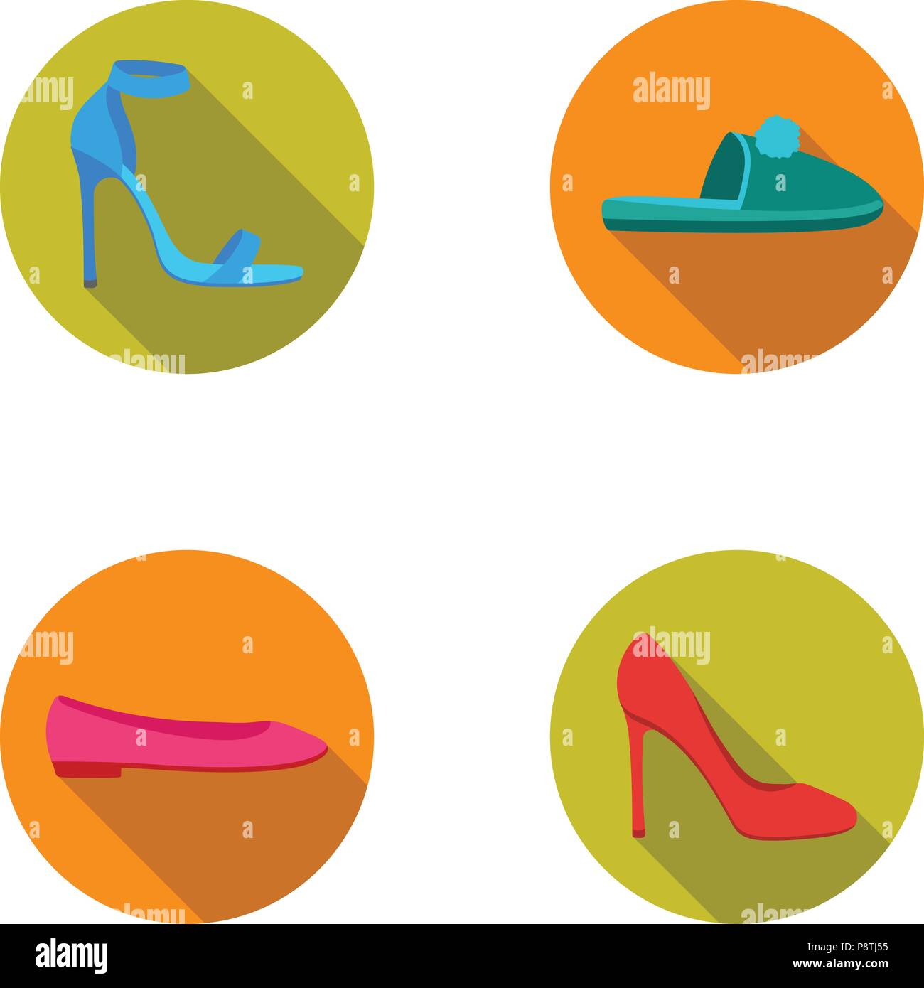 Fermoir,collection,ballet, confort, commodité,femme,télévision,talon,fourrure,haute,Accueil,icon,illustration,isolé,dentelles,cuir,logo,mâle,sandales,polyuréthane,set,shoes,signer,chaussons,seule,summer,vecteur symbole,balades,web,vecteurs vecteur, , Illustration de Vecteur